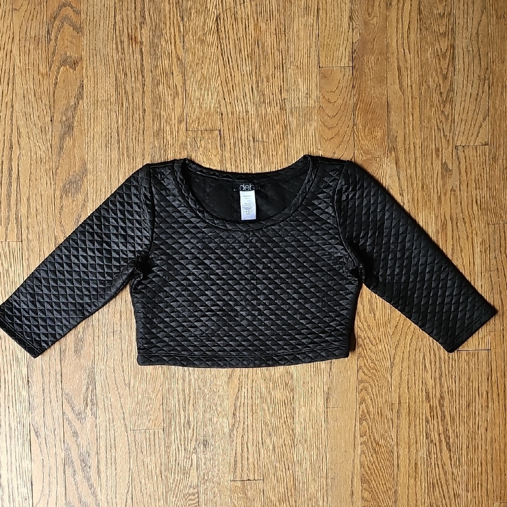 🔥2/$20🔥Deb Black Quilted Top Size XS